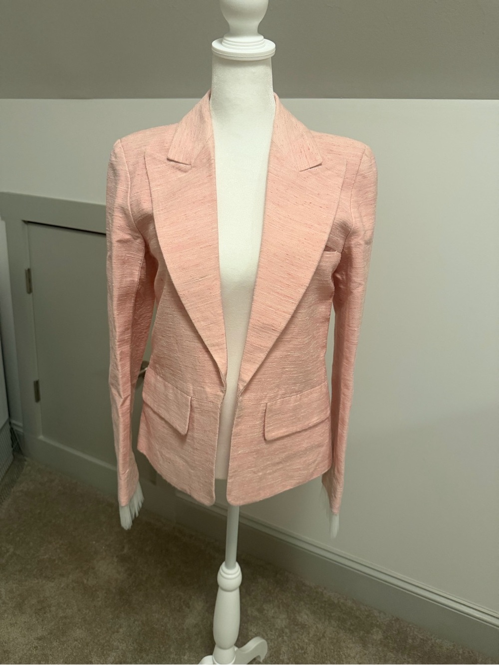 Chanel 17C Coco Cuba Pink Tweed Silk Blazer Pleated Tulle Cuff *Collectors Item*